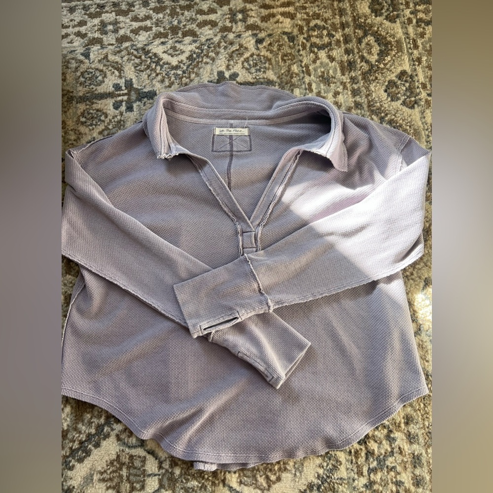 We The Free Lavender Long Sleeve Top